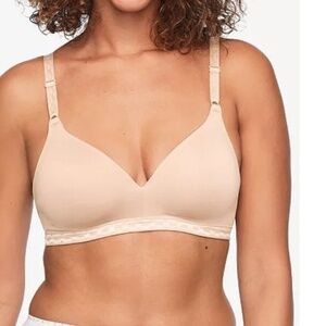 Warner's Women's Cloud 9 Wire Free Contour Bra in Sandshell